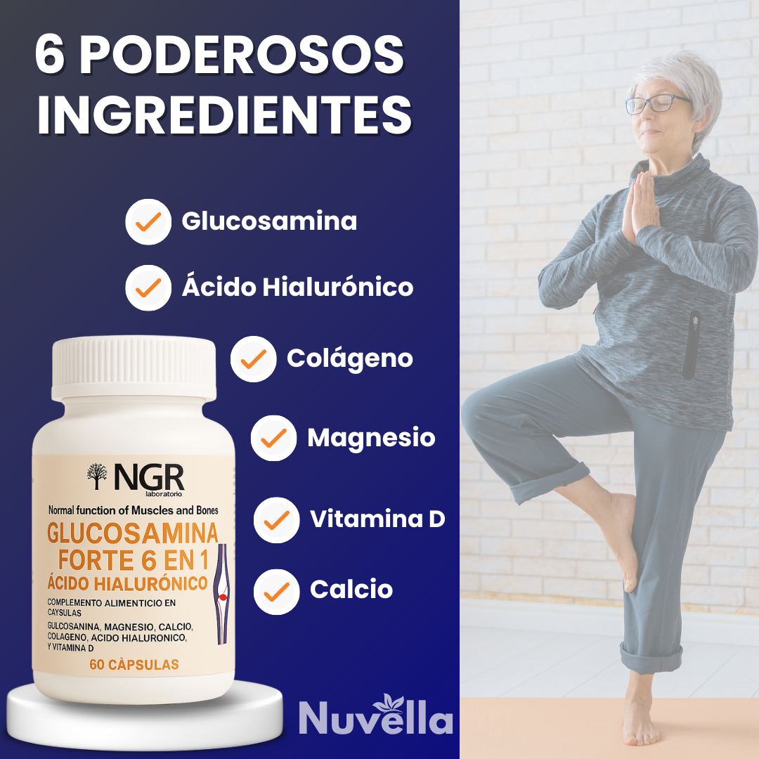 Glucosamina Forte con Ácido Hialurónico 6 en 1